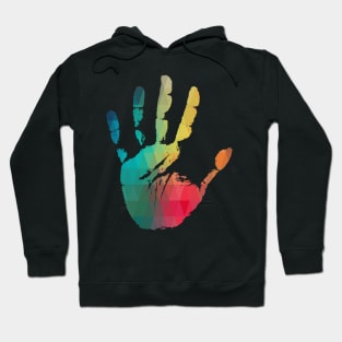 Rainbow color handprint Hoodie